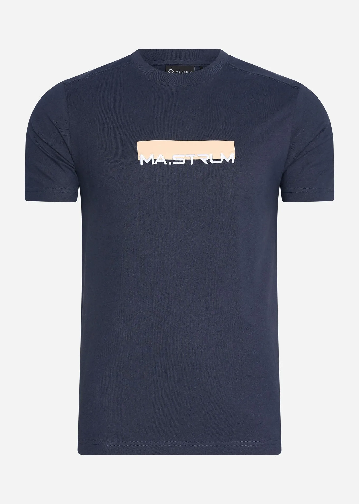MA.Strum block print tee - ink navy