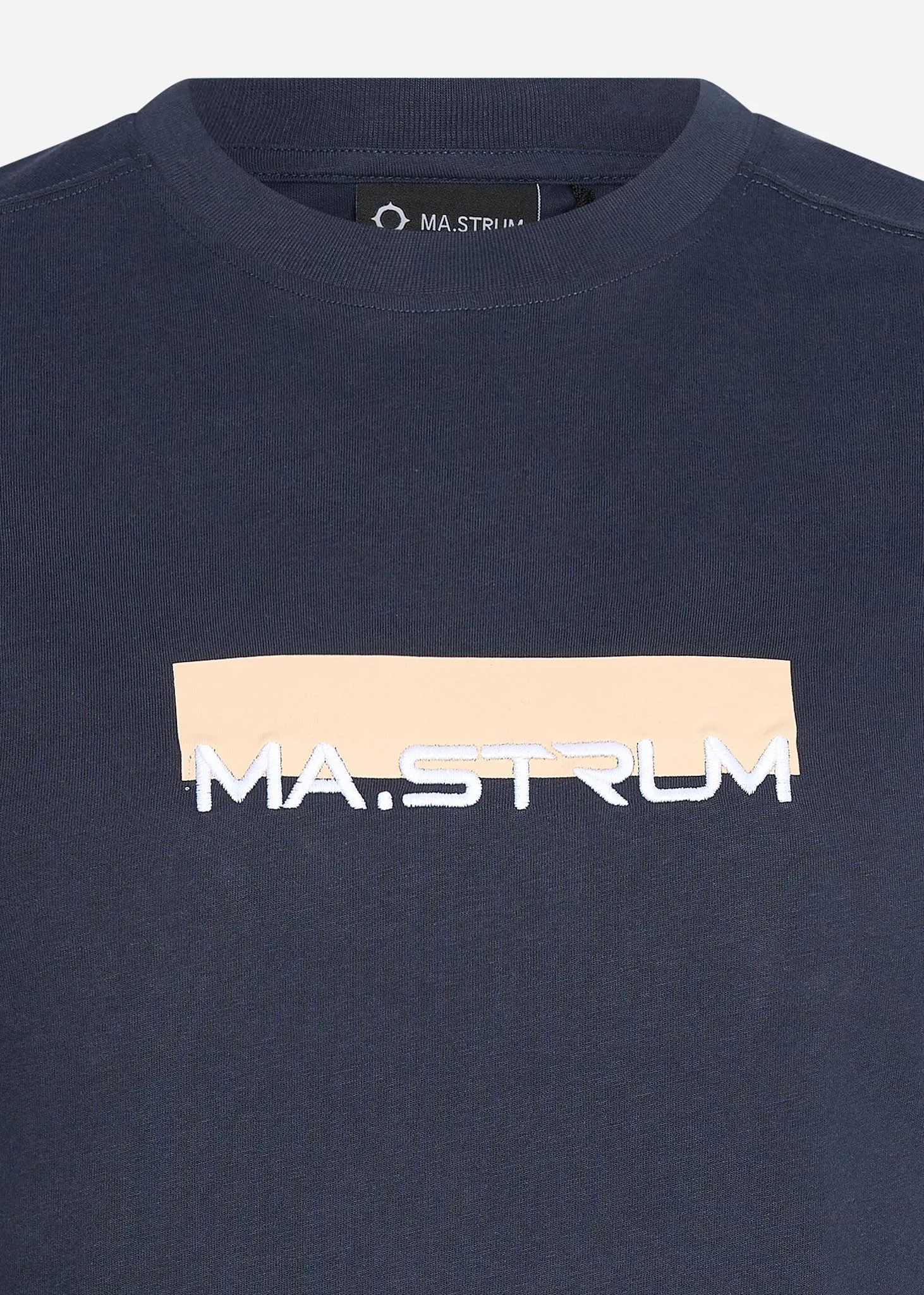 MA.Strum block print tee - ink navy