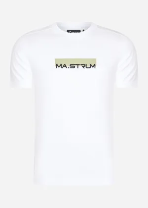 MA.Strum block print tee - optic white