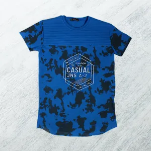 Men T-shirt- blue / made in Turkey -3333