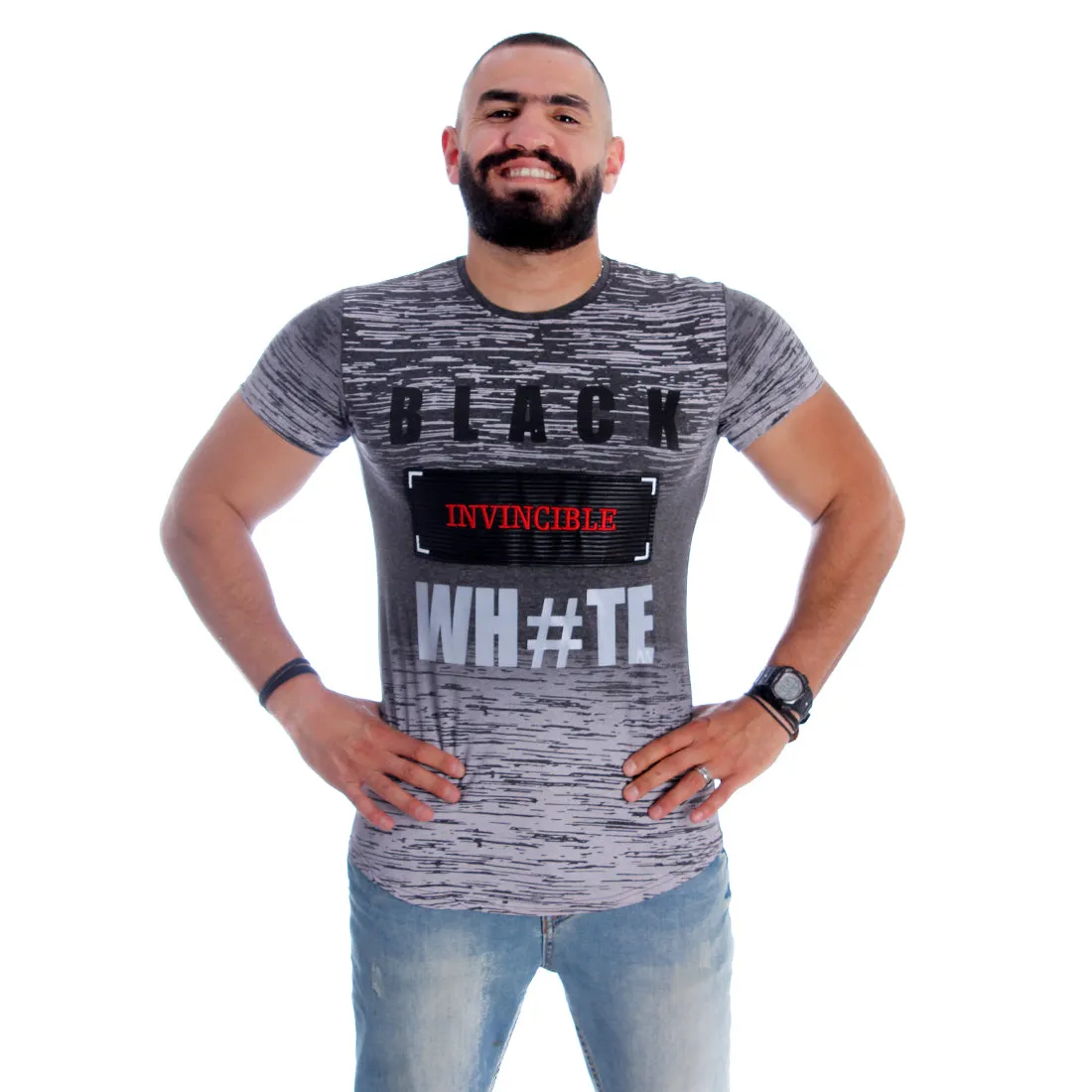Men T-shirt- gray / made in Turkey -3360