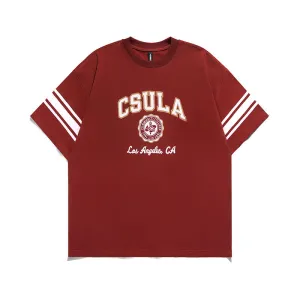 Men T-Shirt Summer Printed round Neck T-shirt Casual Short Sleeve
