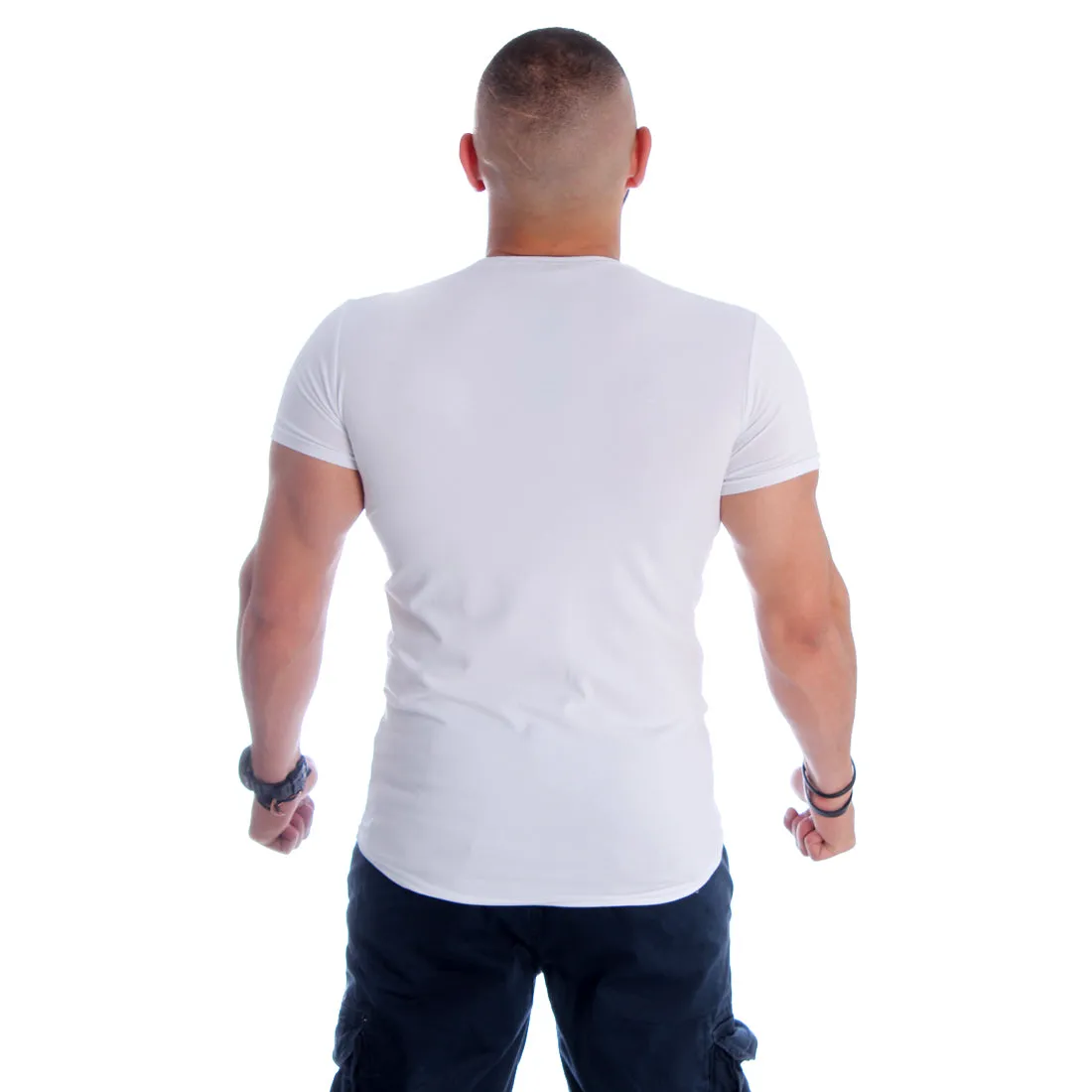 Men T-shirt- white / made in Turkey -3338