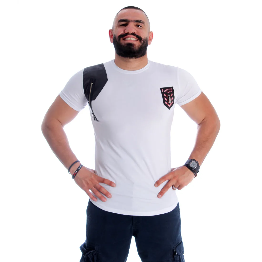 Men T-shirt- white / made in Turkey -3338