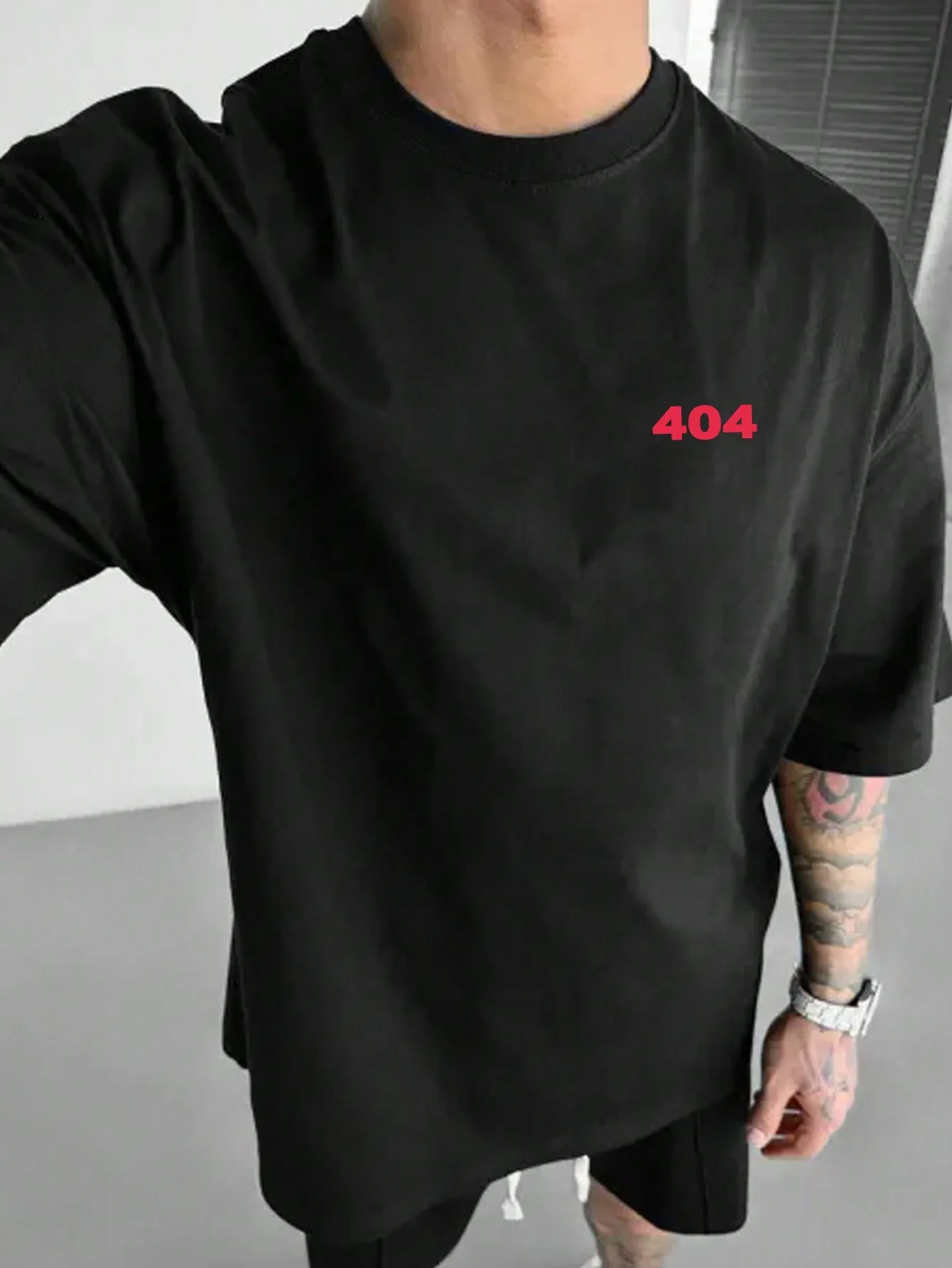 Men's Casual Numeric Print Round Neck Short Sleeve T-Shirt, Summer