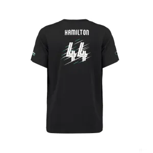Mercedes Kids T-shirt, Lewis Hamilton, Black, 2018