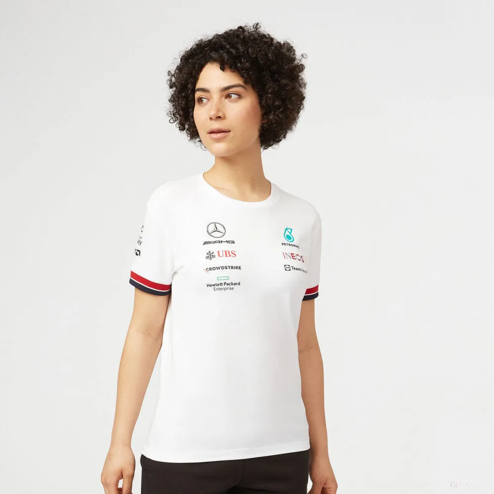Mercedes Womens T-Shirt, Team, White, 2022