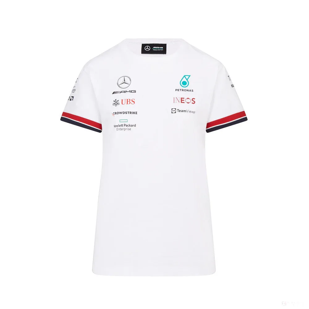 Mercedes Womens T-Shirt, Team, White, 2022