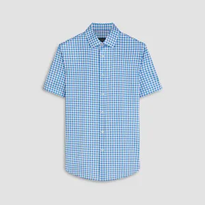 Miles Gingham Check Print OoohCotton Short Sleeve Shirt