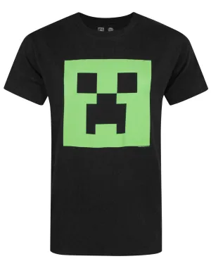 Minecraft Creeper Face Glow In The Dark Men's T-Shirt