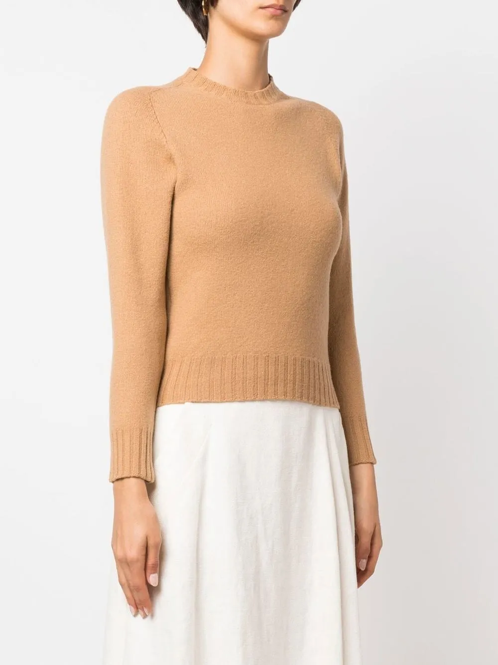 Mock-neck wool jumper