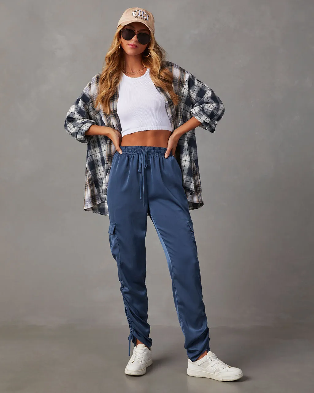 Moon Lover Satin Cargo Pants