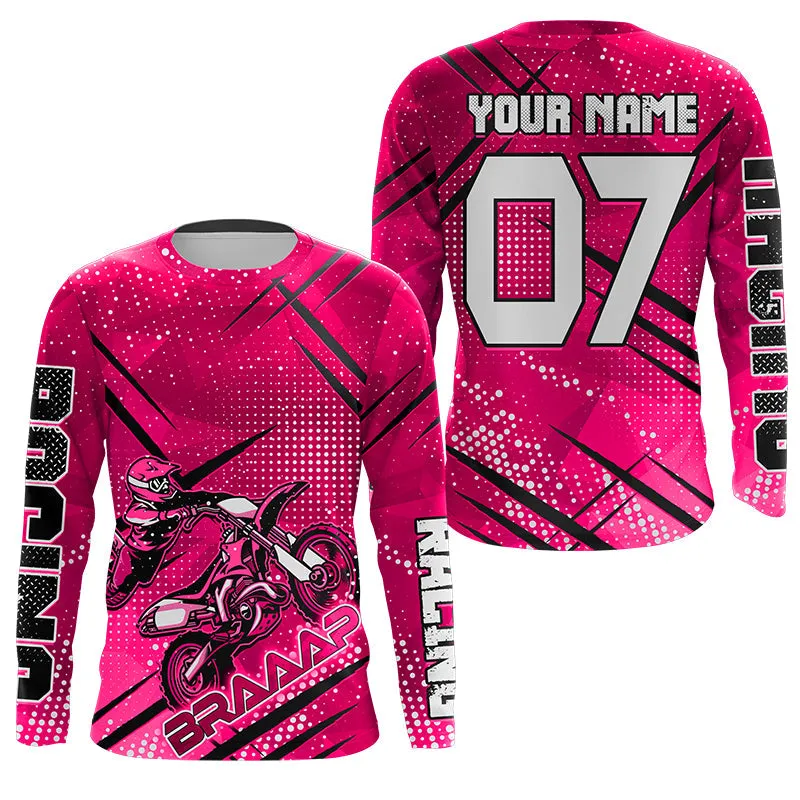 Multicolor Dirt Bike Racing Jersey Custom Motocross Men Women Off-Road Extreme MX Long Sleeve Shirt
