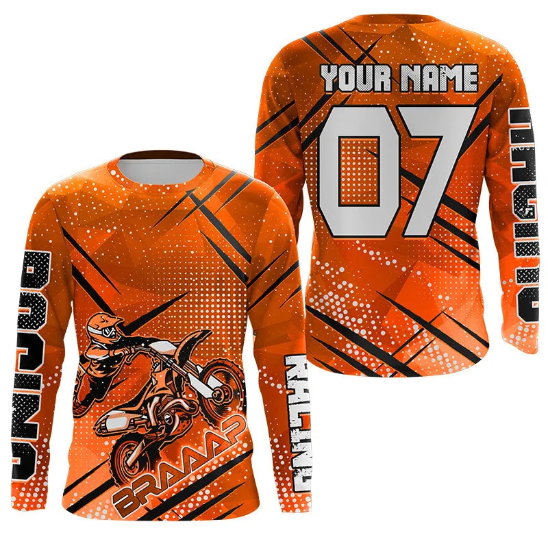 Multicolor Dirt Bike Racing Jersey Custom Motocross Men Women Off-Road Extreme MX Long Sleeve Shirt