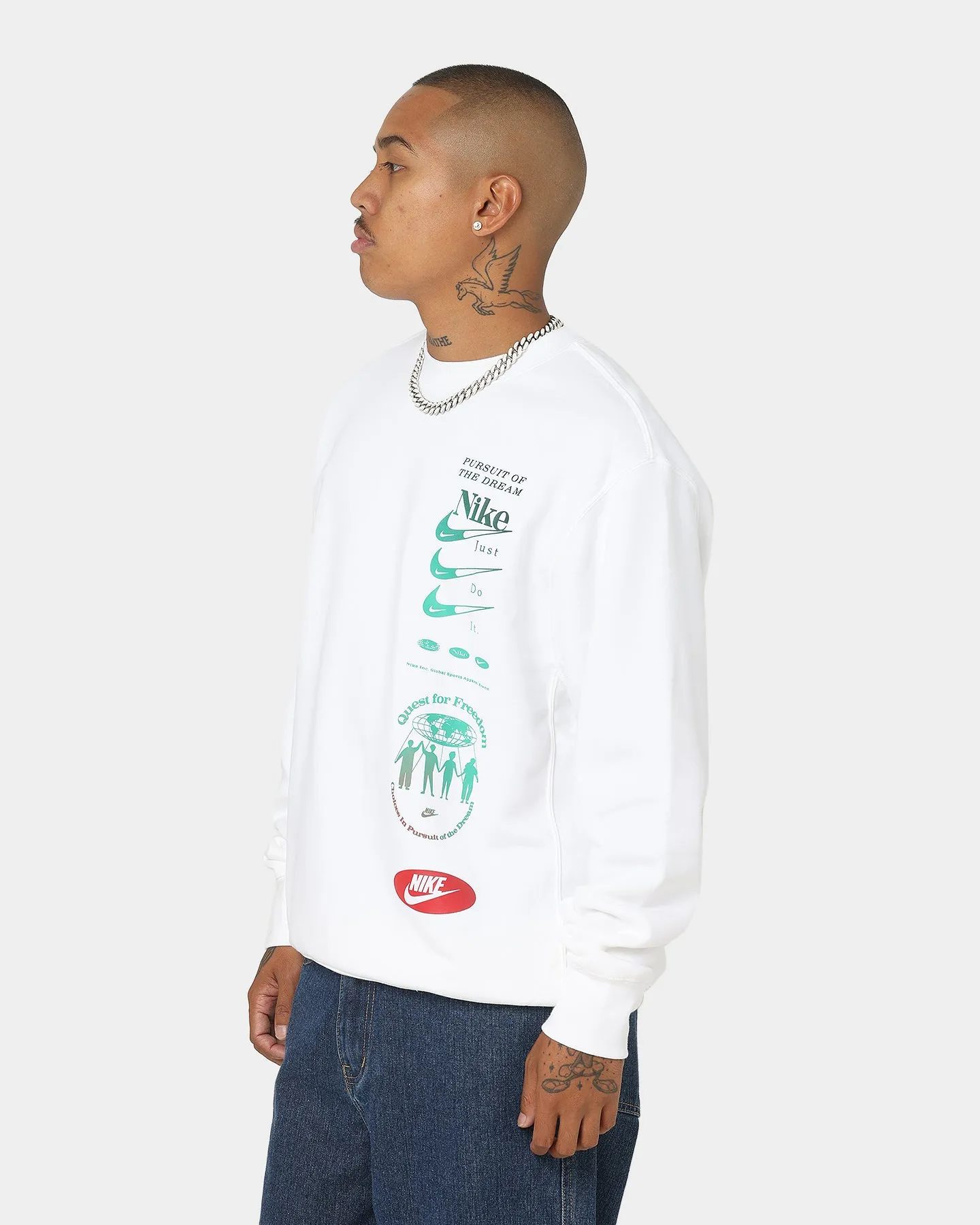 Nike Sportswear DNA Fleece Crewneck White