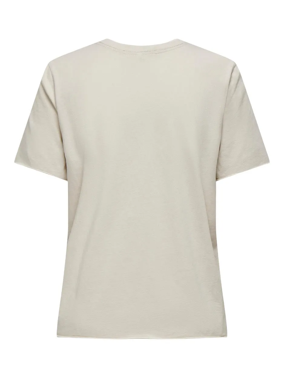 Onllucy Life Reg S/s Top Box Jrs - Beige