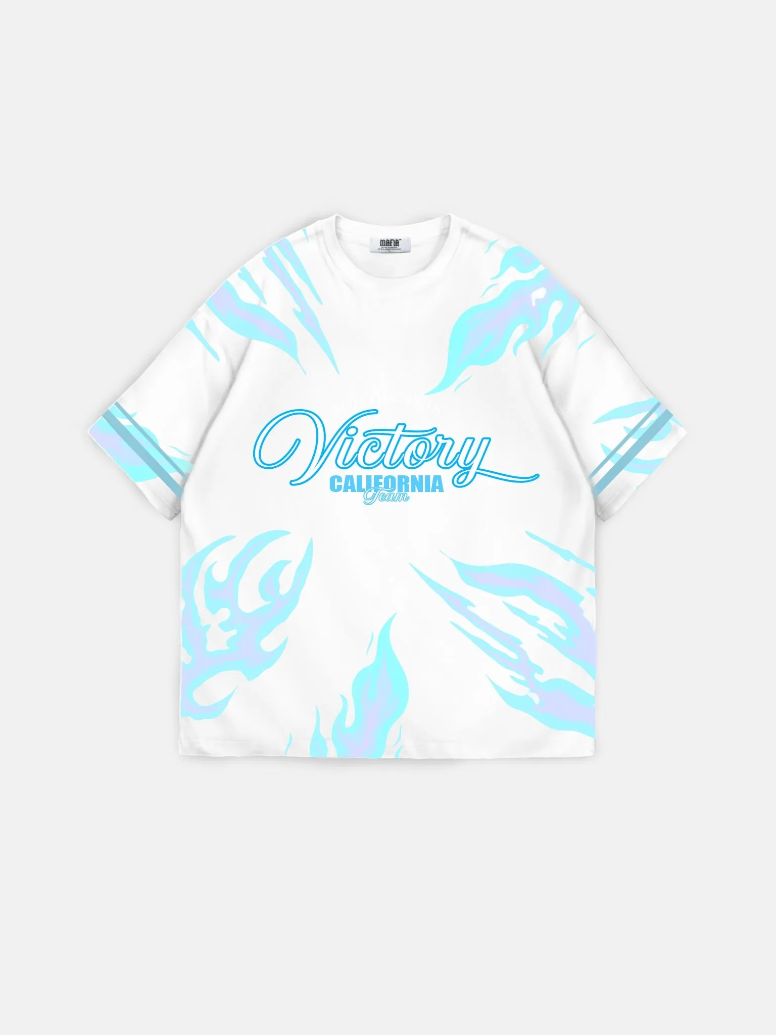 Oversize Victory T-shirt - White and Blue