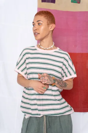 Palm Spring T. Hemp Stripes Deep Dye Rose