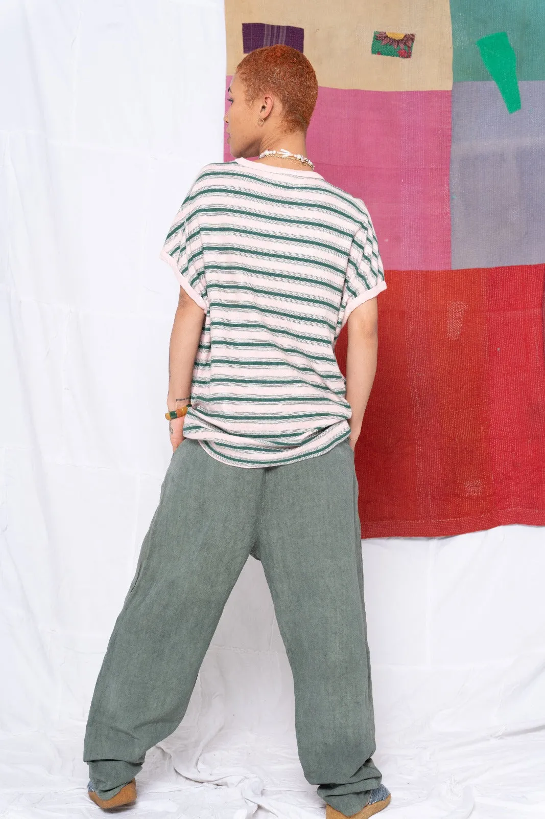 Palm Spring T. Hemp Stripes Deep Dye Rose