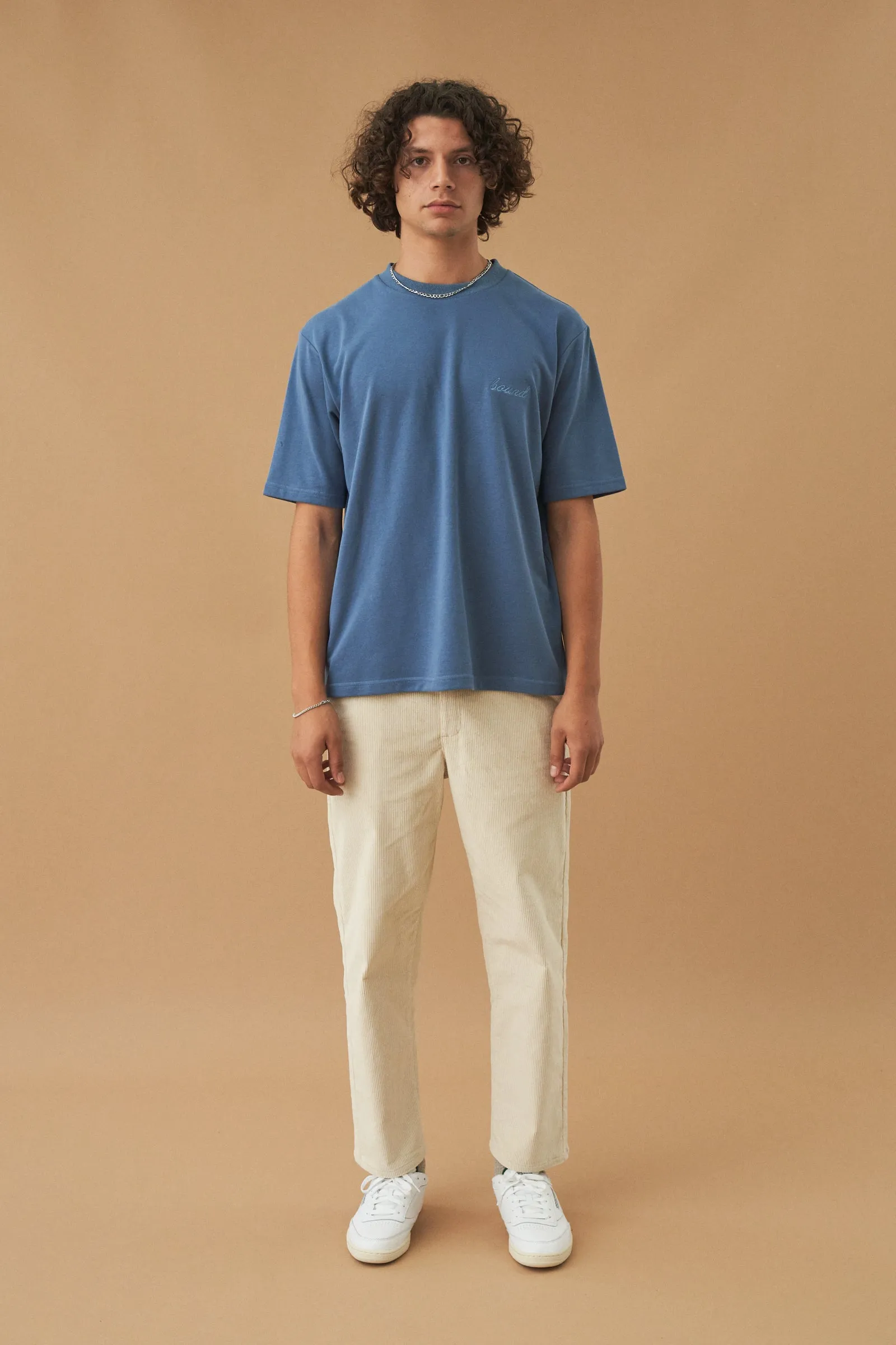 PETROL SCRIPT EMBROIDERED TEE