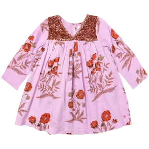 Pink Chicken Girls Courtney Dress - Lavender Poppy