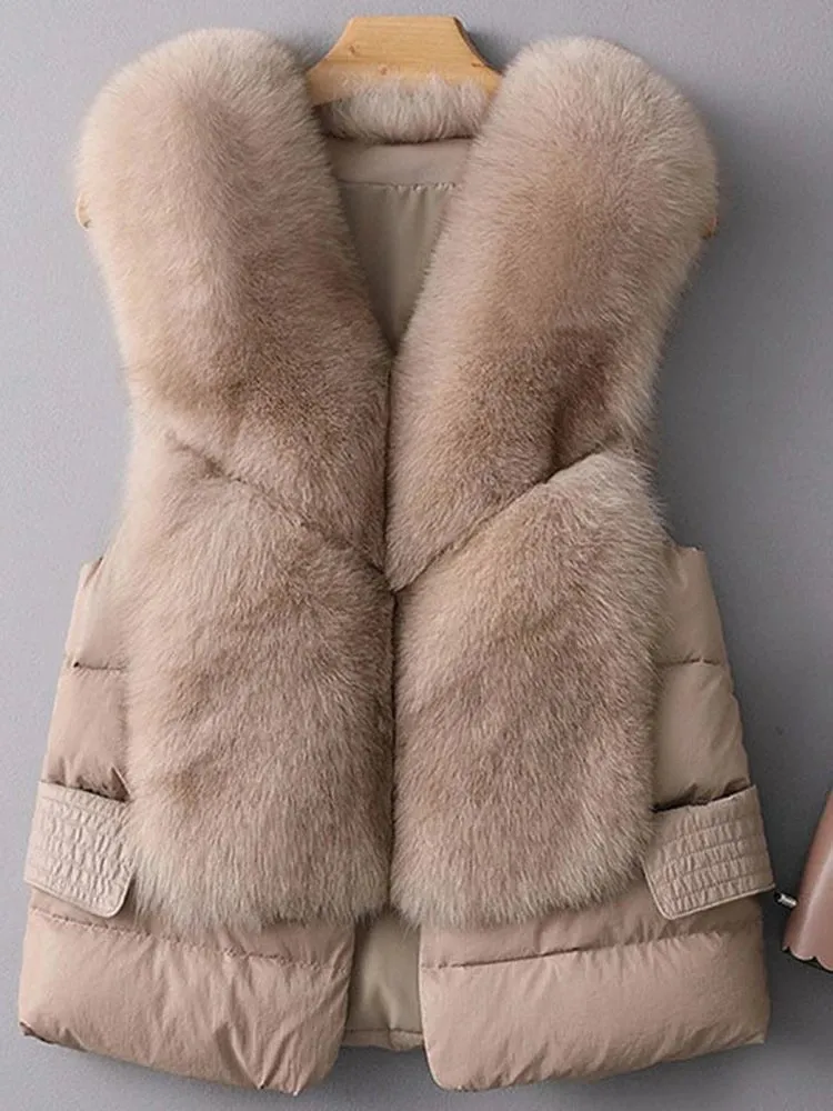 Pre Order:  Fluffy Duck Down Vest Coat