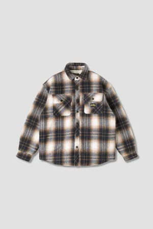 Quilted Plaid Overshirt (Navy Plaid)