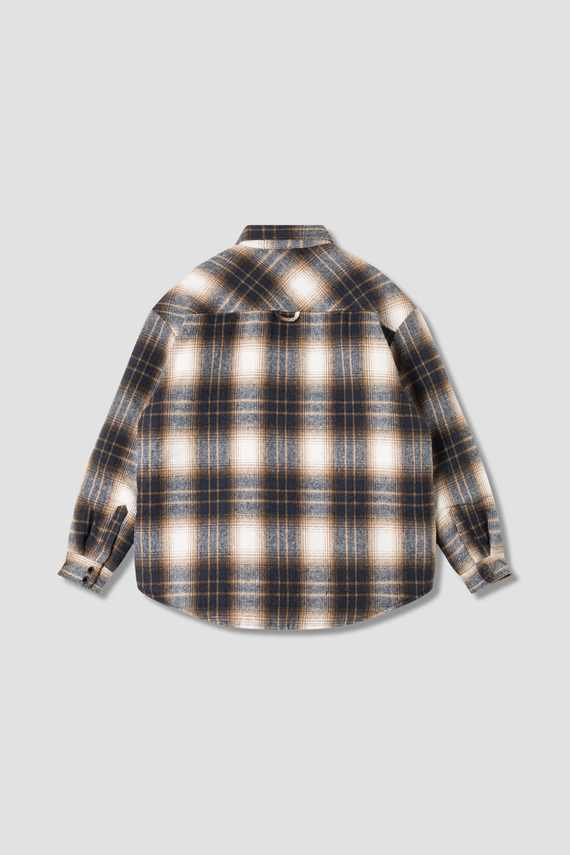 Quilted Plaid Overshirt (Navy Plaid)
