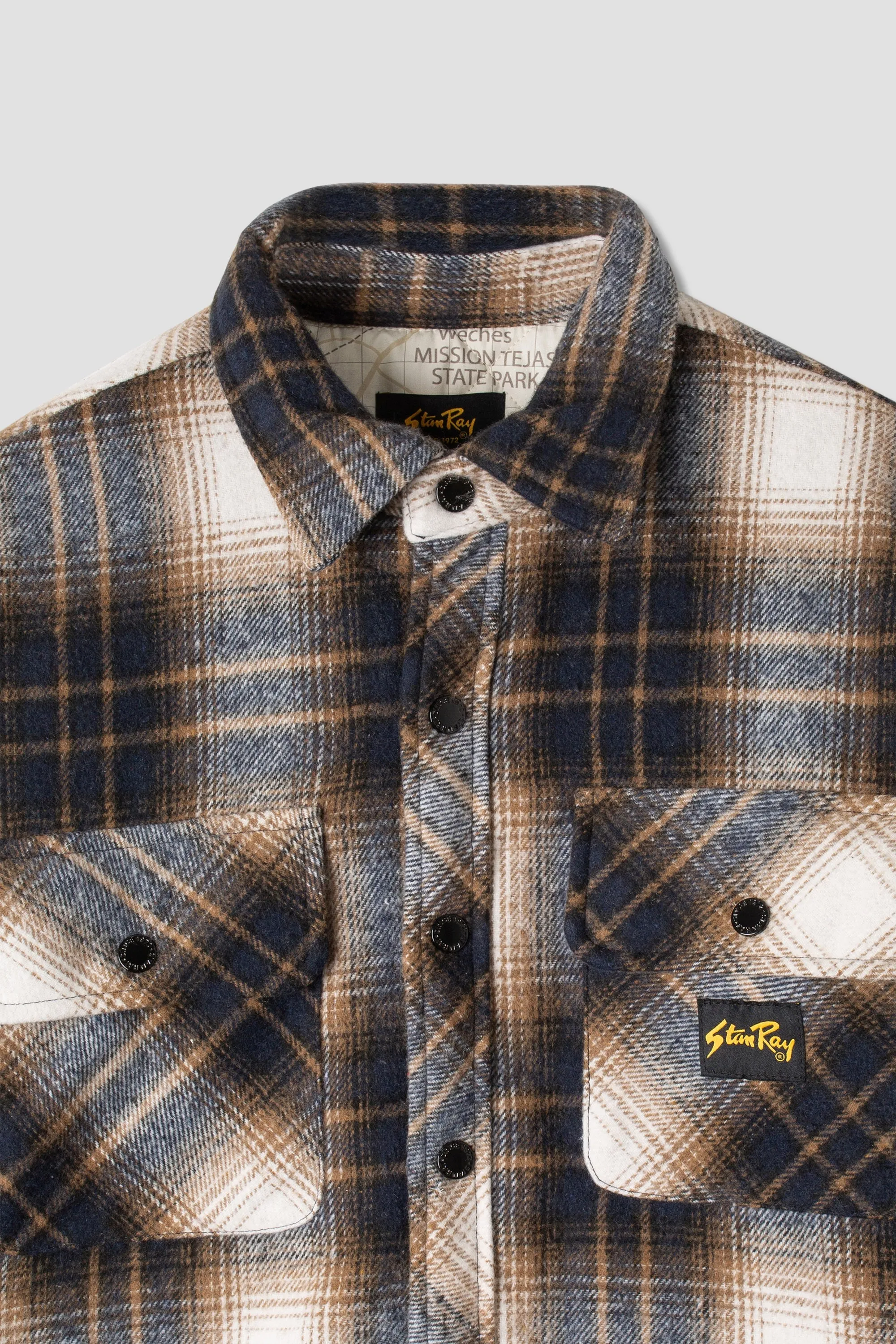 Quilted Plaid Overshirt (Navy Plaid)