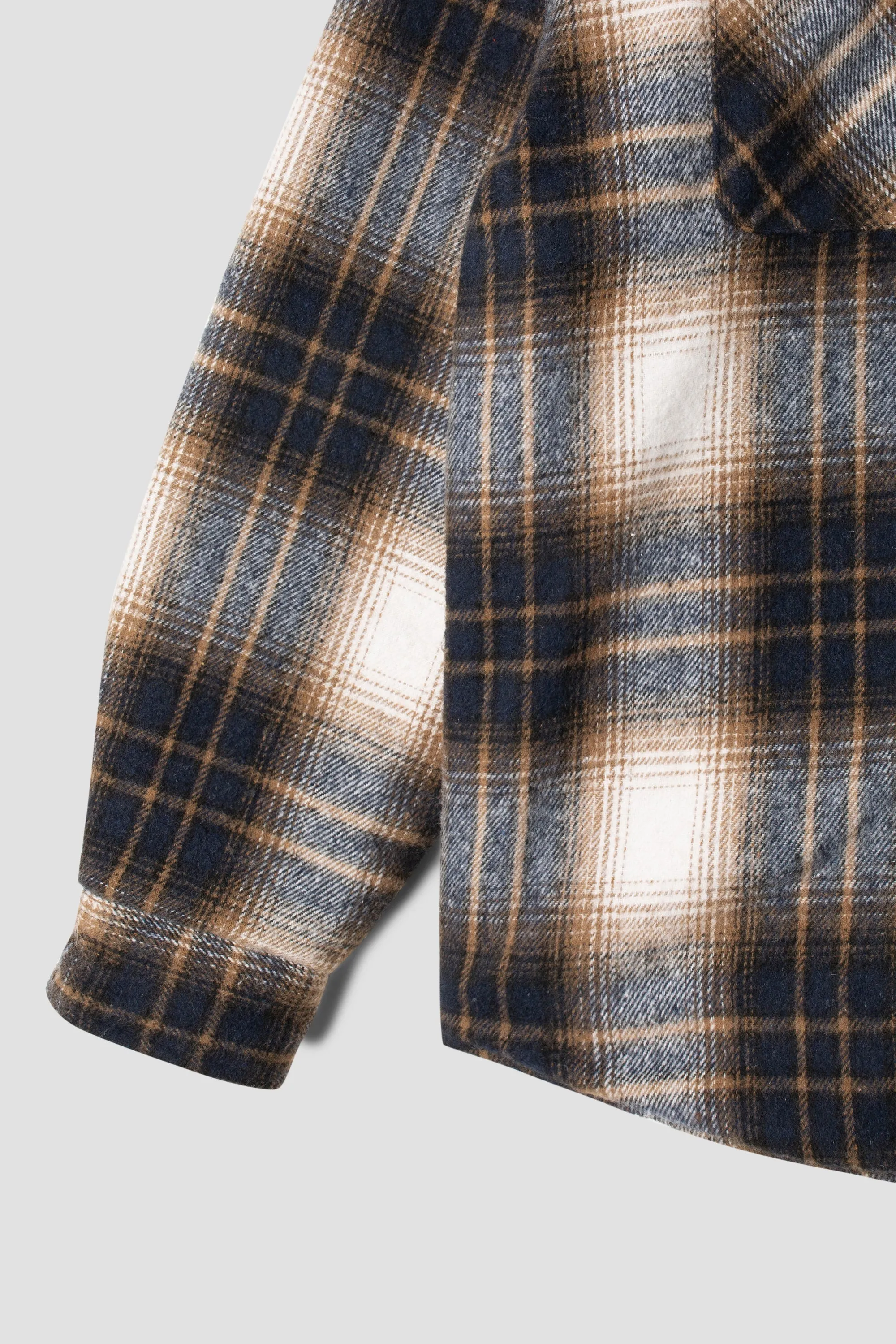 Quilted Plaid Overshirt (Navy Plaid)