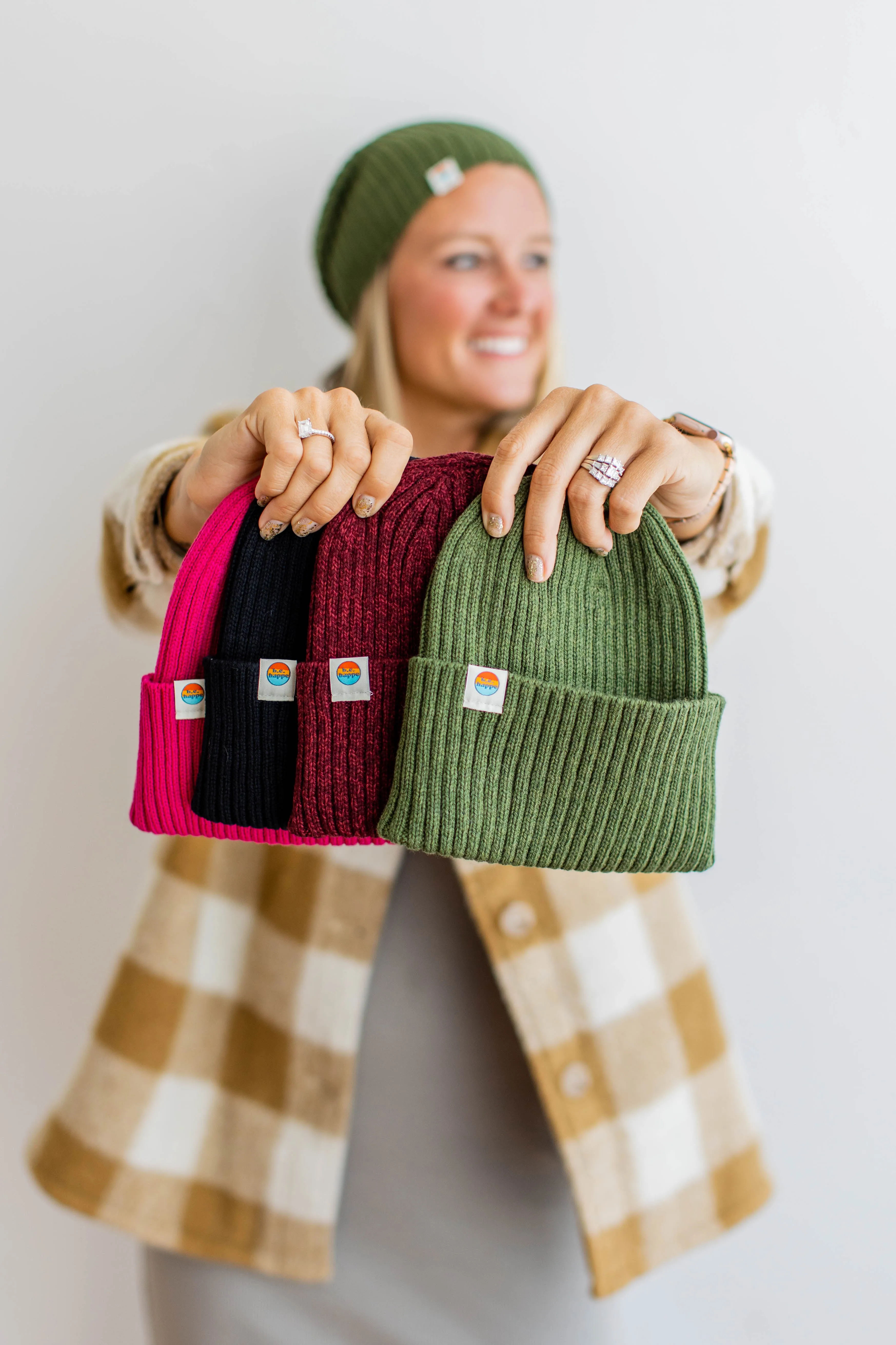 Ribbed Knit Beanie | Green