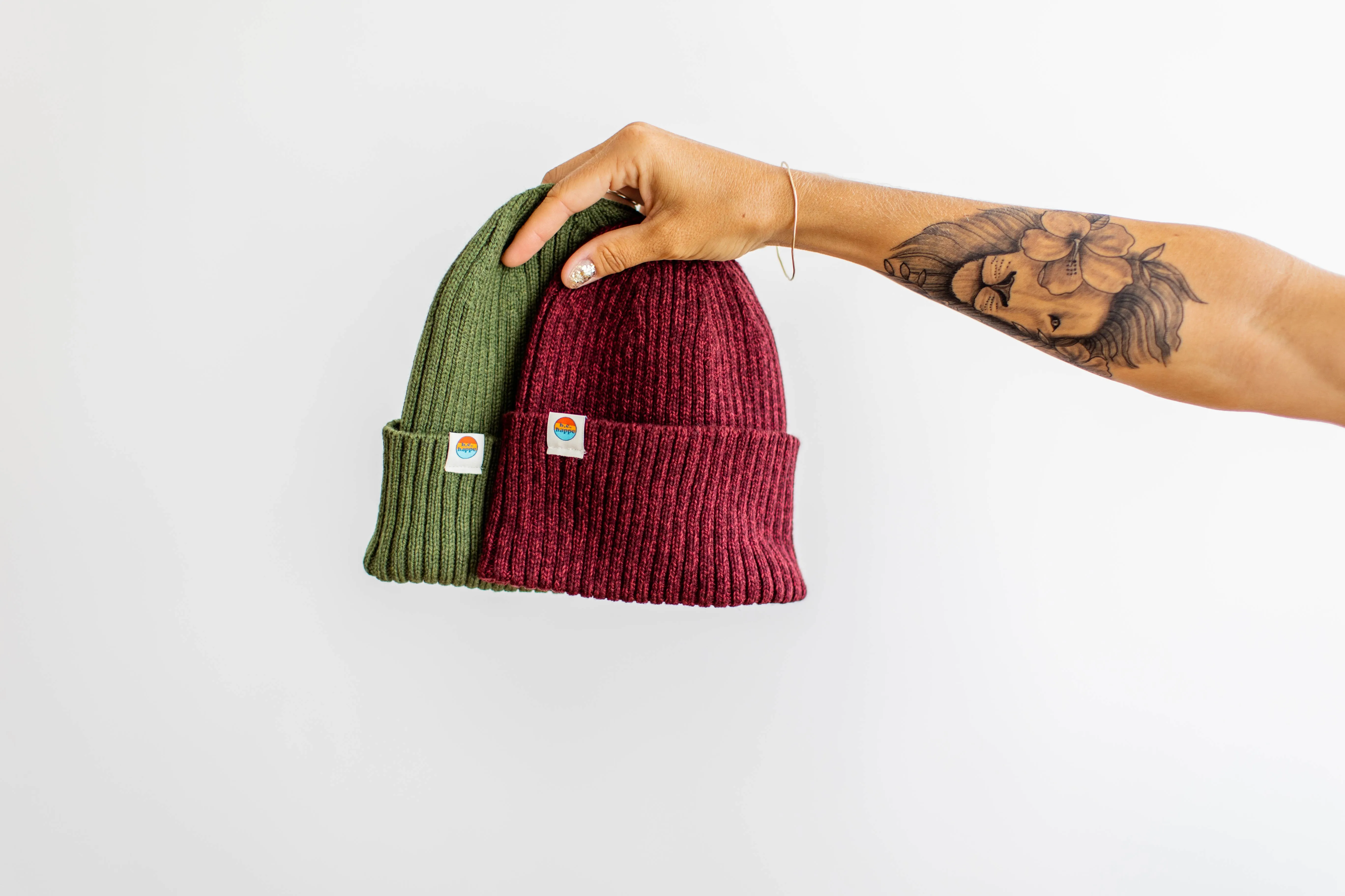 Ribbed Knit Beanie | Green