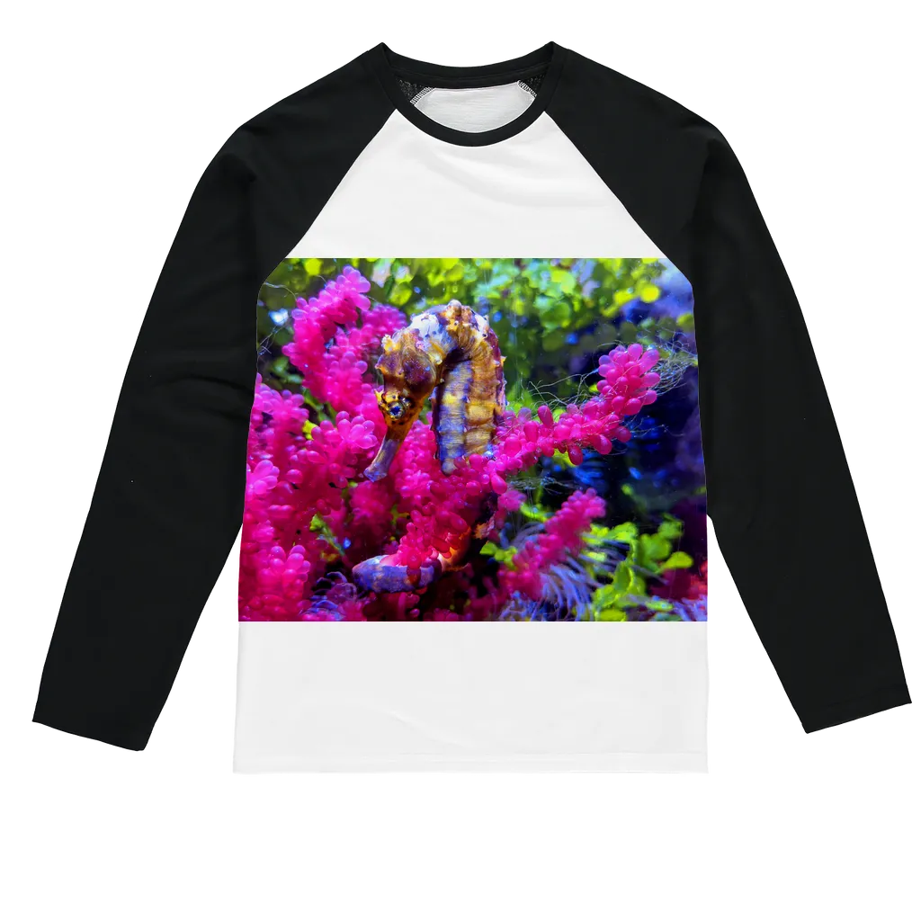 Seahorse Sublimation Baseball Long Sleeve T-Shirt