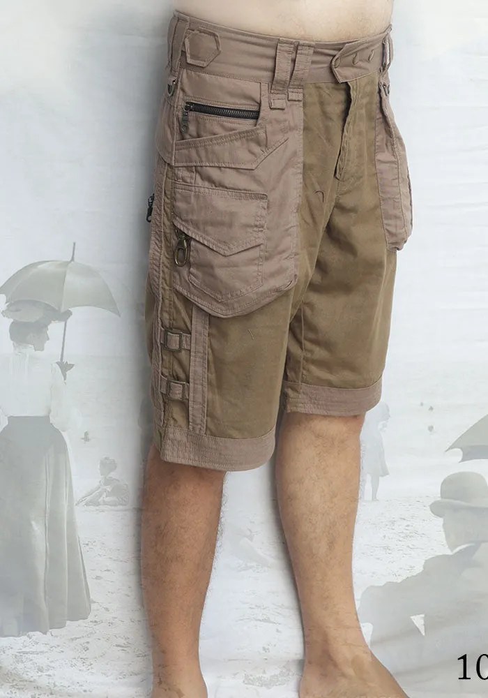 Sherlock Shorts - men's apocalyptic urban festival tribal wear