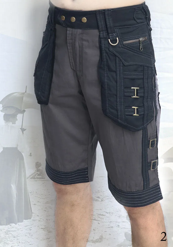 Sherlock Shorts - men's apocalyptic urban festival tribal wear