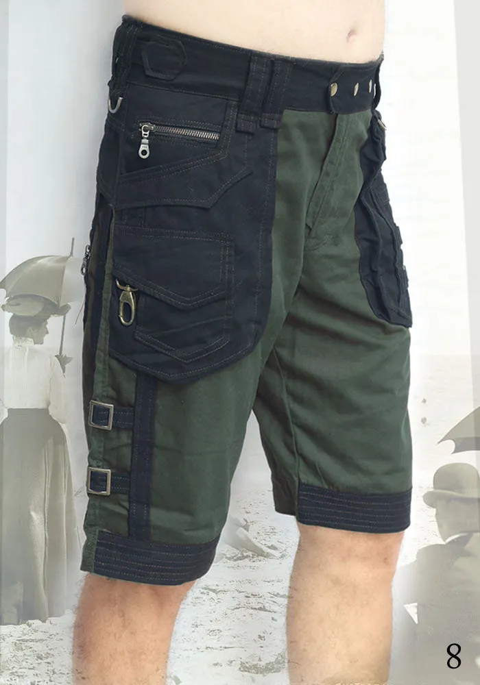 Sherlock Shorts - men's apocalyptic urban festival tribal wear