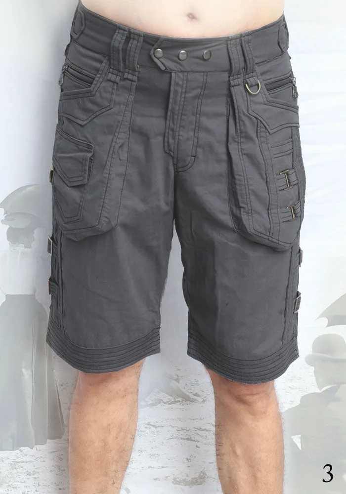 Sherlock Shorts - men's apocalyptic urban festival tribal wear