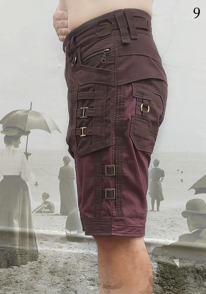 Sherlock Shorts - men's apocalyptic urban festival tribal wear