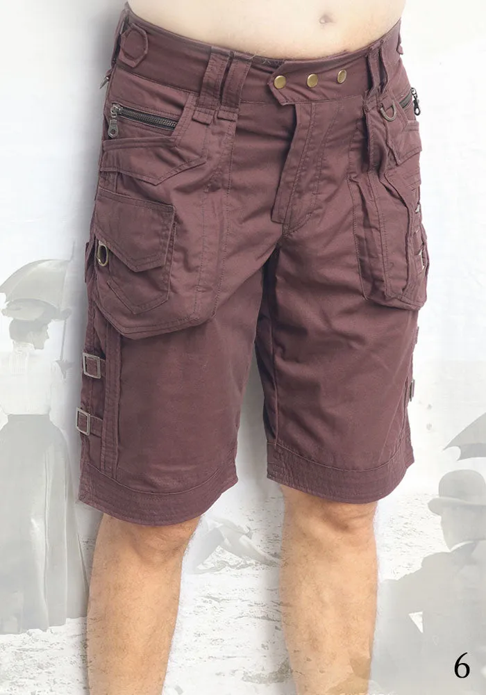 Sherlock Shorts - men's apocalyptic urban festival tribal wear