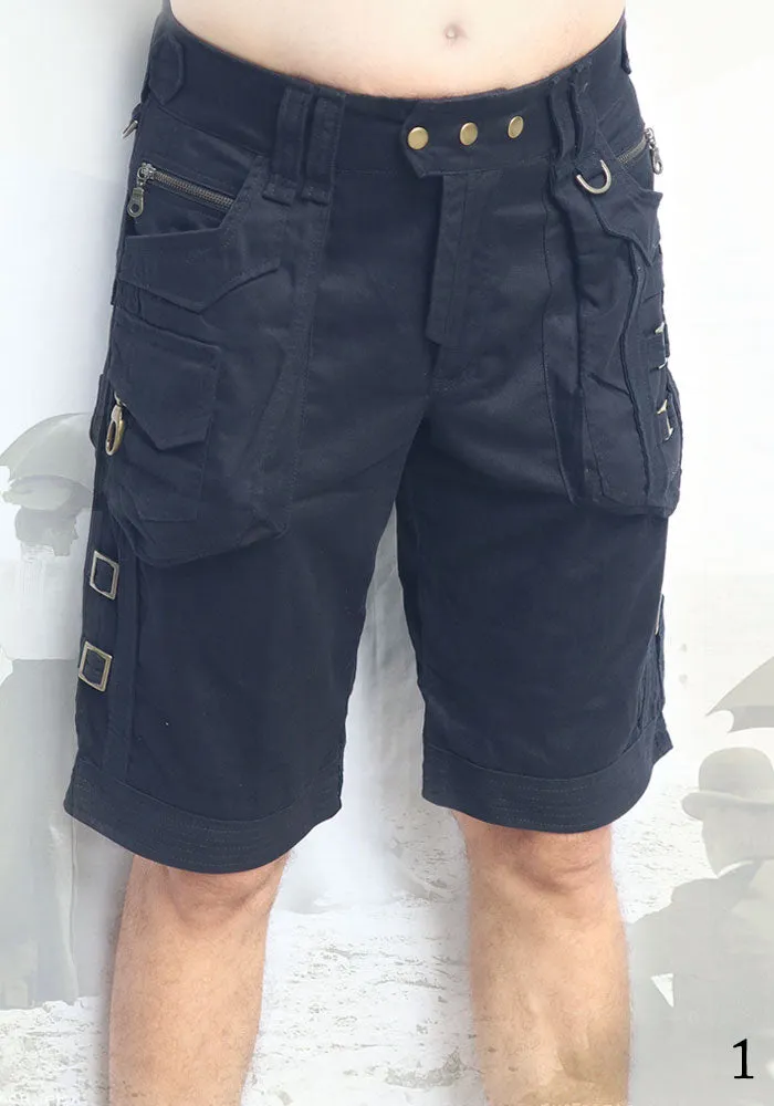 Sherlock Shorts - men's apocalyptic urban festival tribal wear