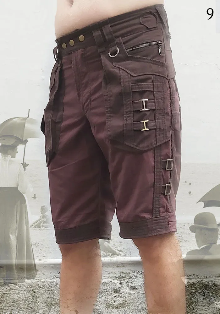 Sherlock Shorts - men's apocalyptic urban festival tribal wear