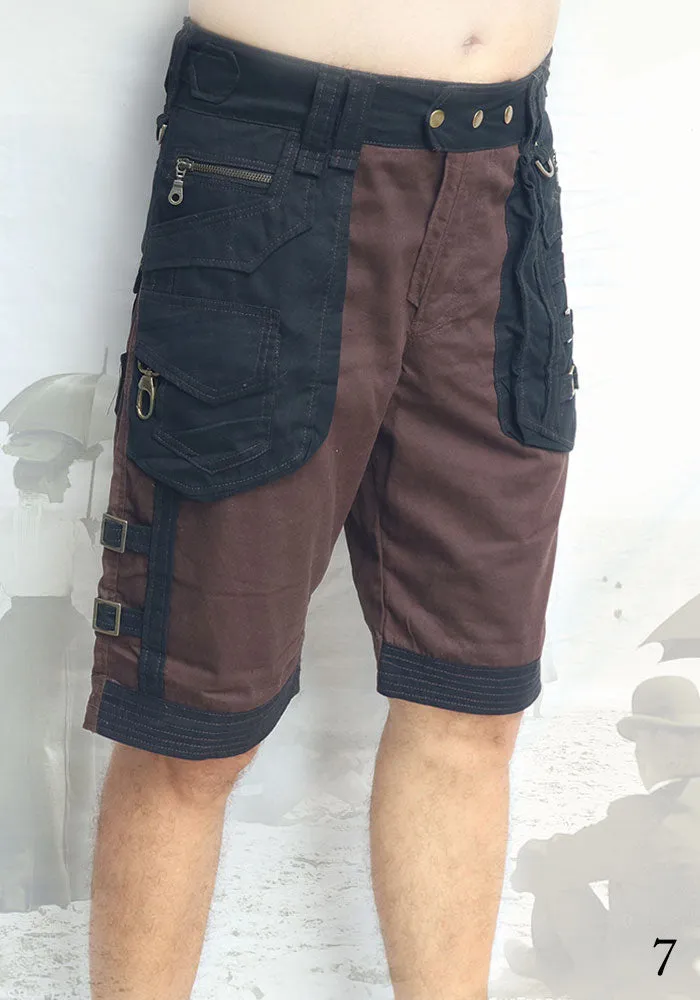 Sherlock Shorts - men's apocalyptic urban festival tribal wear