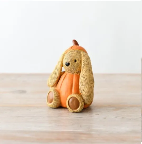 Sitting Rabbit In Pumpkin - Ornament