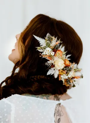 Solstice Autumnal Dried Flower Wedding Bridal Headpiece