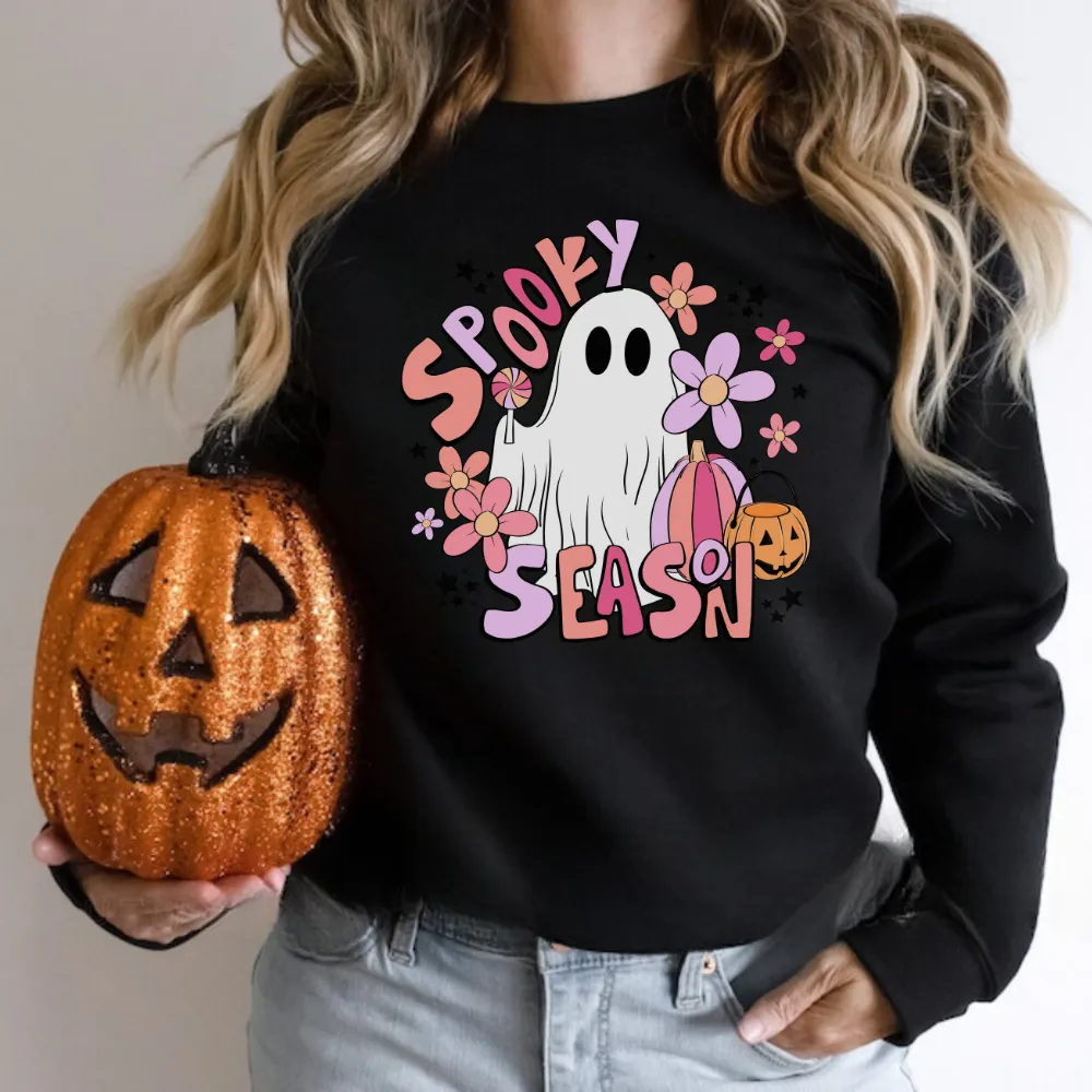 Spooky Season Sweatshirt | Pink Halloween Sweatshirt