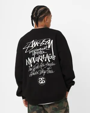 Stussy Modern Age 50-50 Crewneck Pigment Black