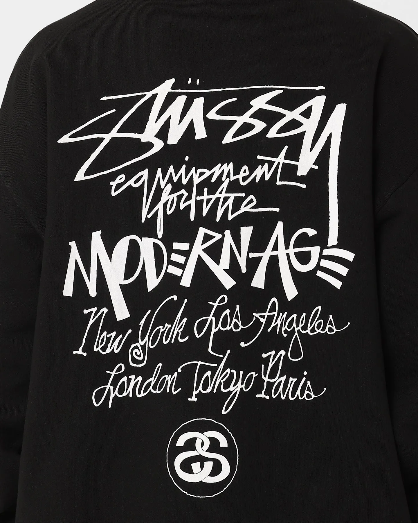 Stussy Modern Age 50-50 Crewneck Pigment Black