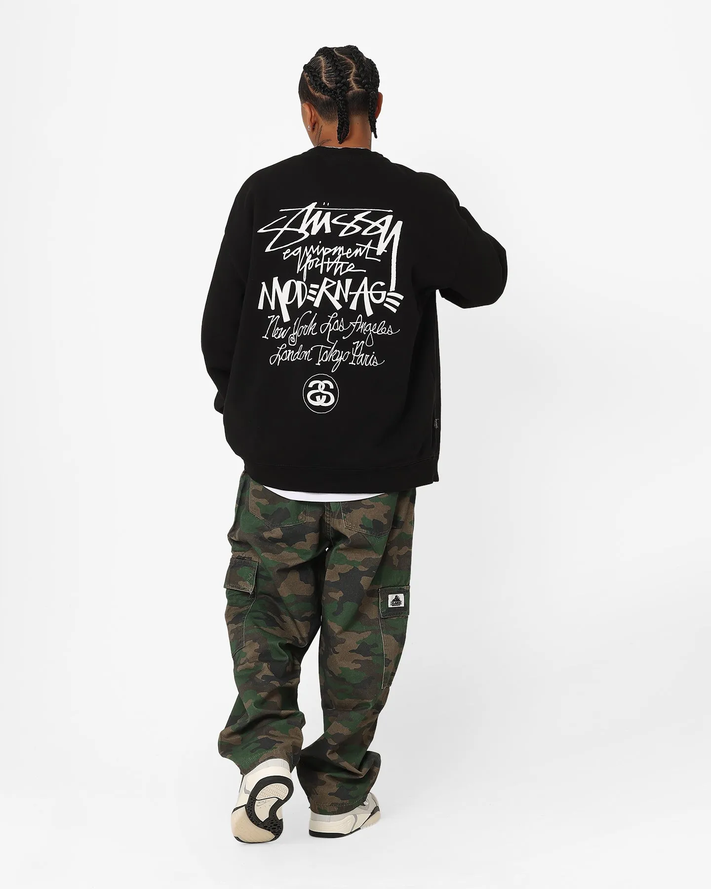 Stussy Modern Age 50-50 Crewneck Pigment Black