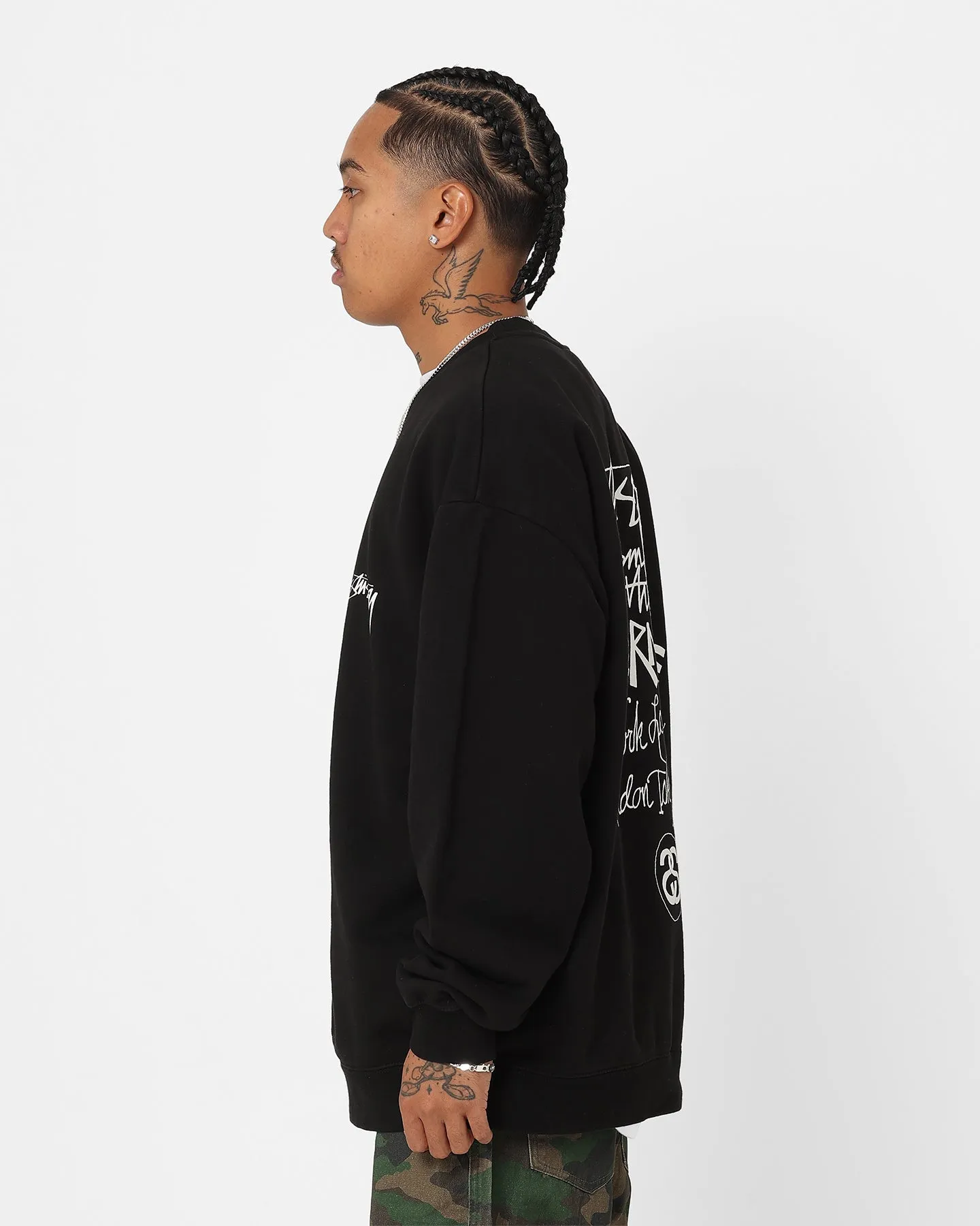 Stussy Modern Age 50-50 Crewneck Pigment Black