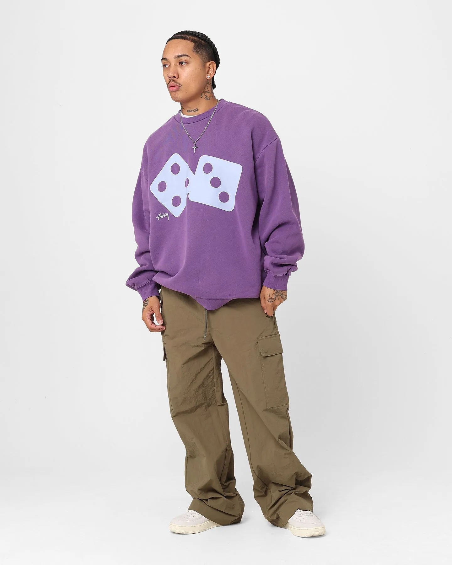 Stussy Two Dice 50-50 Crewneck Pigment Bright
